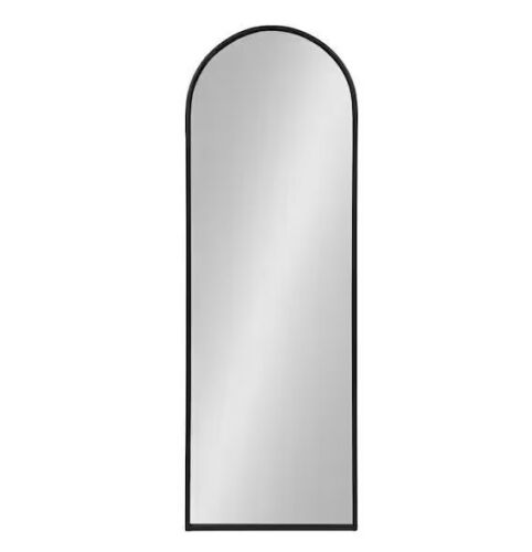 Kate and Laurel Large Arch Black Contemporary Mirror (47.5 in. H x 15.75 in. W)