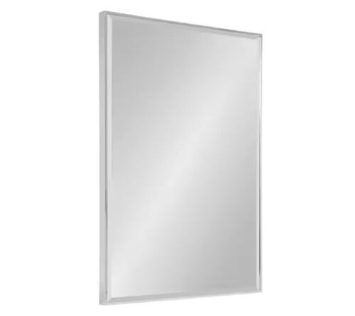 Kate and Laurel Medium Rectangle Chrome Beveled Glass Contemporary Mirror (36.75 in. H x 24.75 in. W)