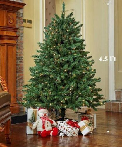4.5 ft. Prelit Hinged Blue Spruce Christmas Tree