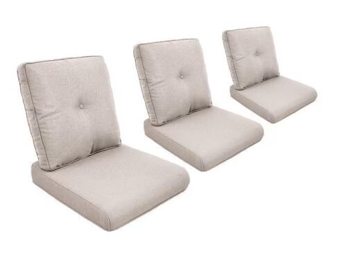 22 in. x 25 in. x 4 in. 6-Piece Deep Seating Outdoor Lounge Chair Replacement Cushion Set in Beige