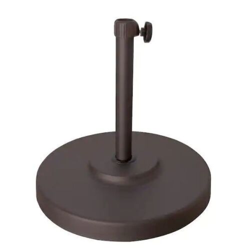 California Umbrella 50 lbs. Steel Round Patio Umbrella Base in Bronze