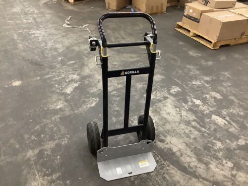 Gorilla 800 lbs. Capacity Convertible Steel Hand Truck, Wide Dual Mode Adjustable Height Handle, Simple/Safe Flatbed Conversion