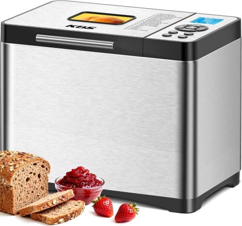 KBS 2.2LB Bread Maker, 19-in-1 with Ceramic Pan & Custom Menus