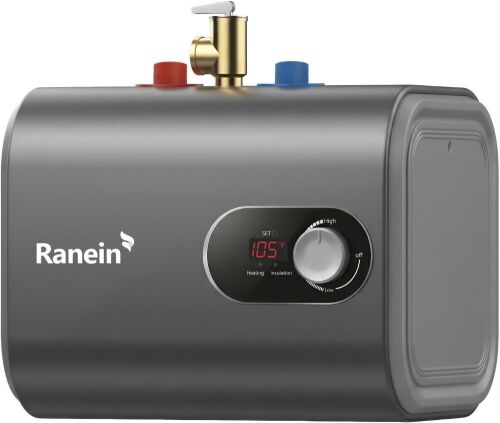 Ranein 2.5 Gallons Grey Electric Mini Tank Water Heater