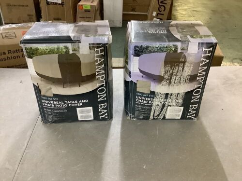Lot of (2) Hampton Bay Patio Table and Chair Cover