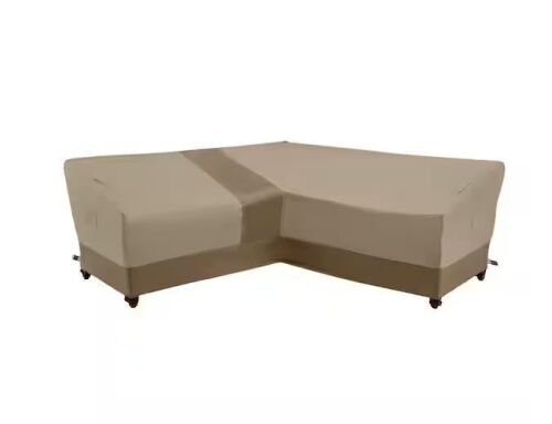 Hampton Bay V-Shape Beige Patio Furniture Cover