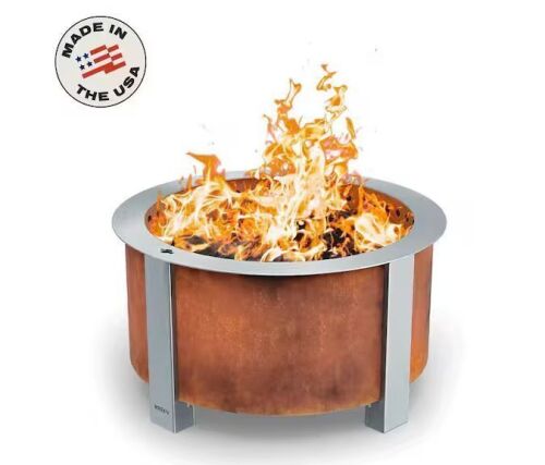 Breeo X-Series 24 Corten Steel Smokeless Fire Pit