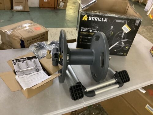 Gorilla 175 ft. Aluminum Zero Rust Mobile Hose Reel - Missing Piece to Attach Wheels