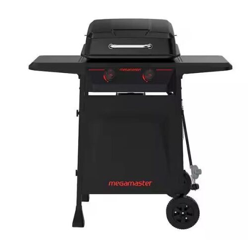Megamaster 2-Burner Propane Gas Grill in Black