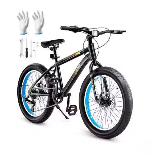 VEVOR Mountain Bike 20 in. MTB Bicycle with 7-Speeds Twist Shifting Comfort Saddle Dual Disc Brakes Steel Frame