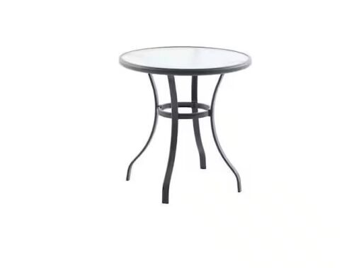 StyleWell Dark Taupe 28 in. Round Outdoor Bistro Table
