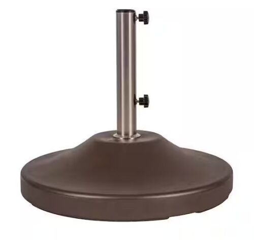 US Weight 120 lbs. Fillable Capacity Round Free Standing Patio Umbrella Base in Bronze