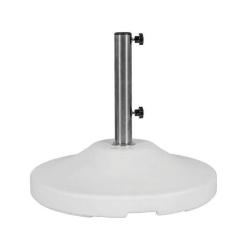 US Weight 120 lbs. Fillable Capacity Round Free Standing Patio Umbrella Base in White