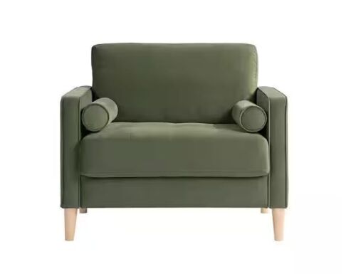 Lifestyle Solutions Lillith Olive Green Mid Century Modern Chair