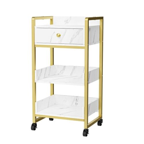 OmySalon Rolling Utility Esthetician Trolley Cart with Wheels