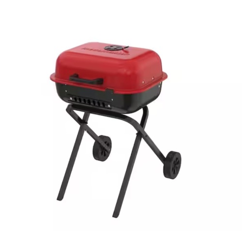 Megamaster Traverse Portable Charcoal Grill in Red