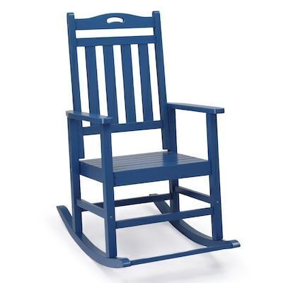 VINGLI Heavy Duty 450 lbs Outdoor Wooden Rocking Chair with High Backrest