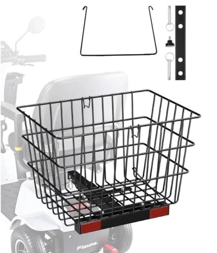 VEVOR Mobility Scooter Rear Basket, Works with 1-inch Receiver, Compatible with Most Golden, Drive & Pride Mobility Scooter