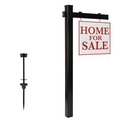VINGLI 36W x 72L PVC Real Estate Sign Post for Yard Black