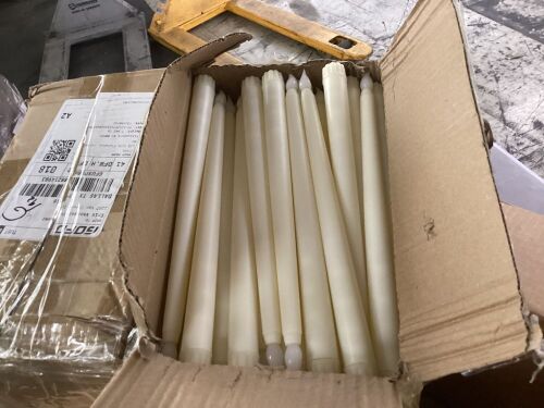 Box of Battery Operated Faux Candles, 100+