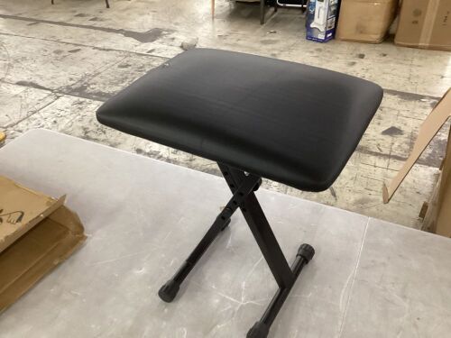 Glarry Adjustable Folding Piano Bench Stool Seat Black - Ripped Seat
