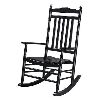 27 in. Elegant Solid Wood Patio Rocking Chair