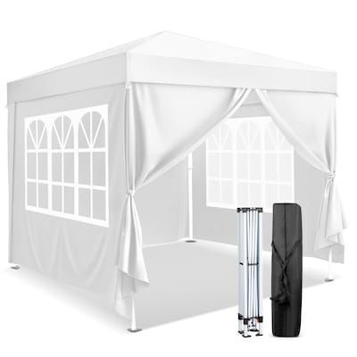 VINGLI 10x10 FT Pop Up Canopy Tent with 4 Sidewalls 2 Doors and 2 Windows