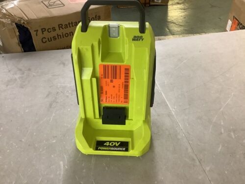 RYOBI 40V 300-Watt Portable Battery Inverter Power Source (Tool Only)
