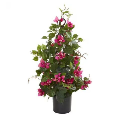 Nearly Natural Indoor 24 in. Bougainvillea Artificial Climbing Plant