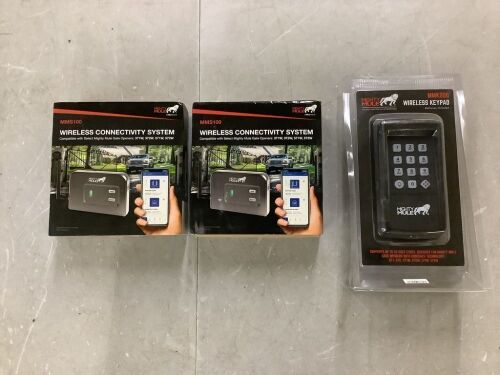 Lot of (2) Mighty Mule Wireless Connectivity Kit & (1) Digital Keypad for Automatic Driveway Gate Openers