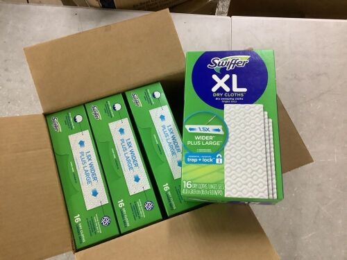 Case of (4) Swiffer Sweeper XL Unscented Dry Sweeping Cloth Refills (16-Count)
