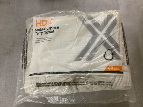 HDX 14 in. x 17 in. Multi-Purpose Terry Towel (60-Pack)