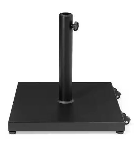 Crestlive Products 40 lbs. Concrete Patio Umbrella Base in Black With Wheels