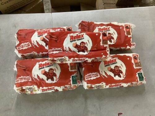 Lot of (5) Jealous Devil 50-Ct Relax Super Towels, XL Grease Destroying Multi-Purpose BBQ Grill Wipes