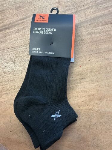 Extreme Fit Superlite Cushion Low-Cut Socks, Lot of 6, 3 Per package