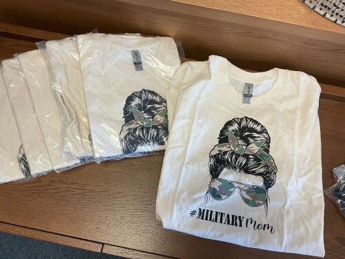 Military Mom T-Shirts, Size XL, Lot of 6