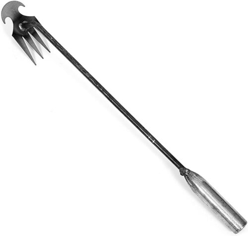 Weed Puller Tool, Weeding Artifact Uprooting Weeding Tool, Garden Weeder Tool 4 Teeth Manganese Steel Forged, Weed Master Weeding Tool, Weed Removal Tool for Vegetable Backyard Farm