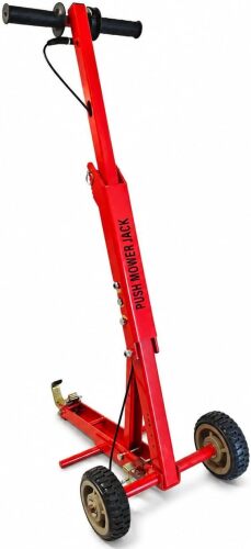 800LBs Lawn Mower Lift Jack V2, Zero Turn Mower Jack, Heavy Duty Mower Jack for Zero Turn, Stand-On, Riding and Commercial Push Mowers, ZTRs, Rotating Handle Releases Safety Arm