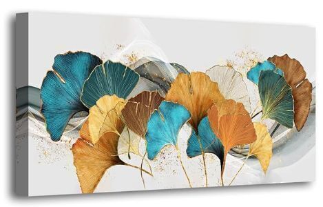 SiGuTie Botanical Wall Art Prints Floral Artwork Colorful Leaf Flower Pictures Room Wall Decor Minimalist Plant Prints Canvas Wall Art for Living Room Bathroom Home Kitchen Decorations