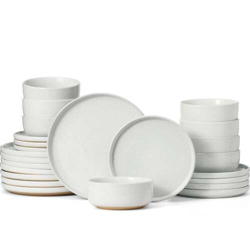 Famiware Milkyway 24-Piece Stoneware Dinnerware Set, Service for 8