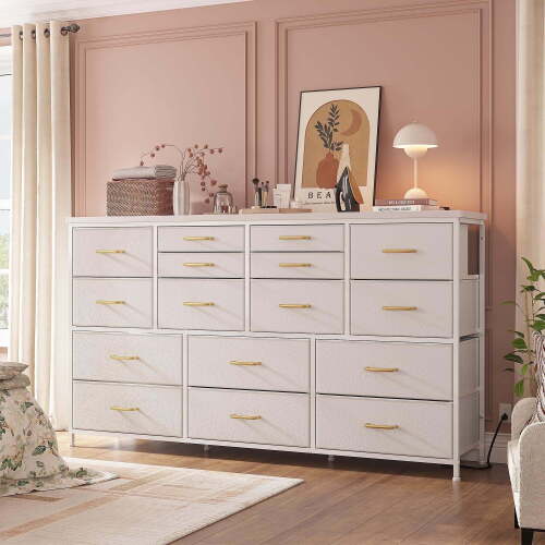 EnHomee Wide Dresser with 16 Drawers