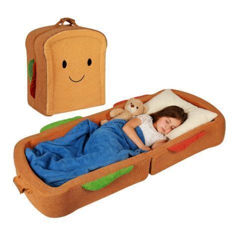 liftoza Toddler Travel Bed Sandwich Style Portable Toddlers Floor Beds, Fold