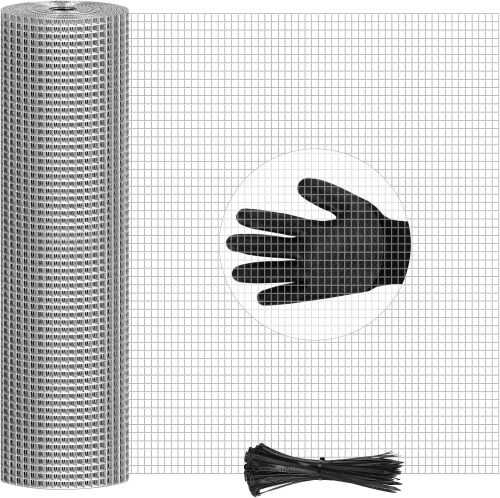 48in x 200ft Hardware Cloth Hot-Dip Galvanized Welded Wire Mesh - Heavy Duty 3/4inch 23 Gauge Chicken Wire Fencing for Garden, Chicken Coop, Rabbit Cage, Rodent & Predator Protection