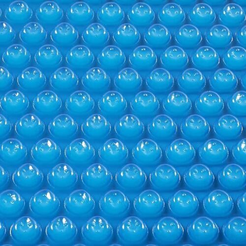 VINGLI 15ft Solar Pool Cover 12mil for Above Ground Pools, Round Clear Heats Retaining / Cuts 95% Evaporation / 12mil PE Resists Tears / Bubble Core Traps Heat / Easy to trim & install