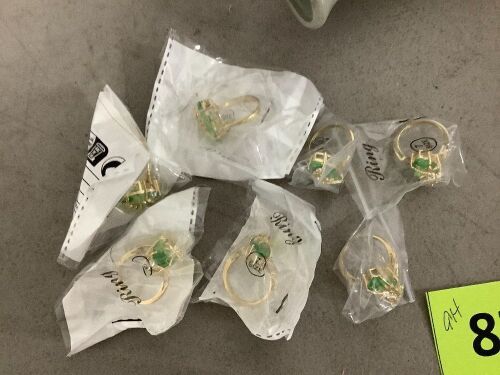 Set of 7 Women's Gold Rings