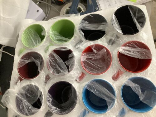 Set of 12 Two-Tone Ceramic Sublimation Blank Mugs