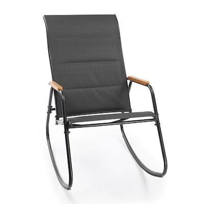 VINGLI 450lbs Portable Outdoor Rocker with Hard Armrests