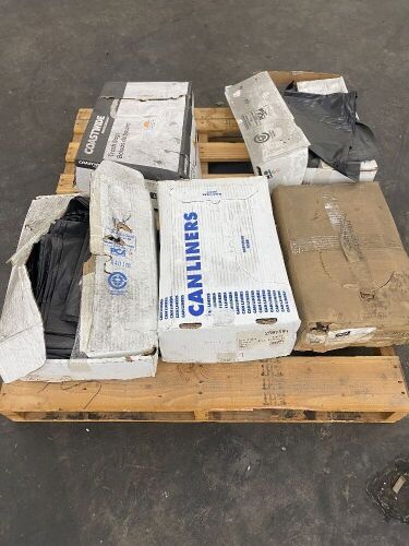 Lot of 5 Boxes of Trash Can Liners - Various Sizes
