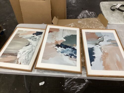 3 Piece Abstract Wall Art 24" x 16"