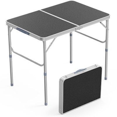 VINGLI 3FT Folding Table with Carrying Handle, Height Adjustable